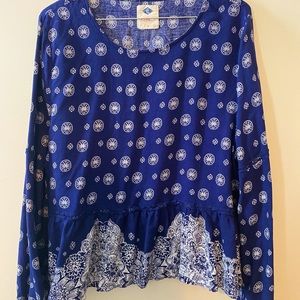 Sadie Robertson Wild Blue blouse